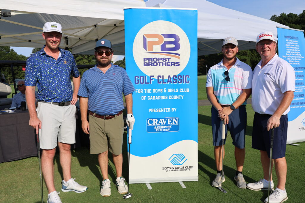 Propst Brothers foursome at the 24th Annual Propst Brothers Golf Classic at Cabarrus Country Club