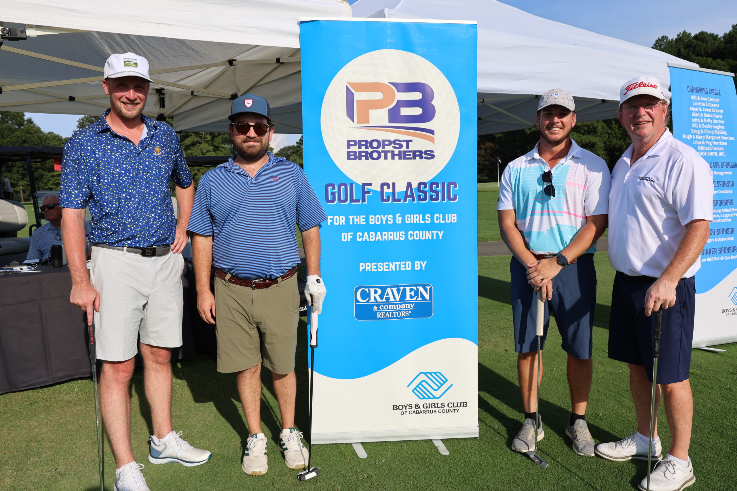 Propst Brothers foursome at the 24th Annual Propst Brothers Golf Classic at Cabarrus Country Club